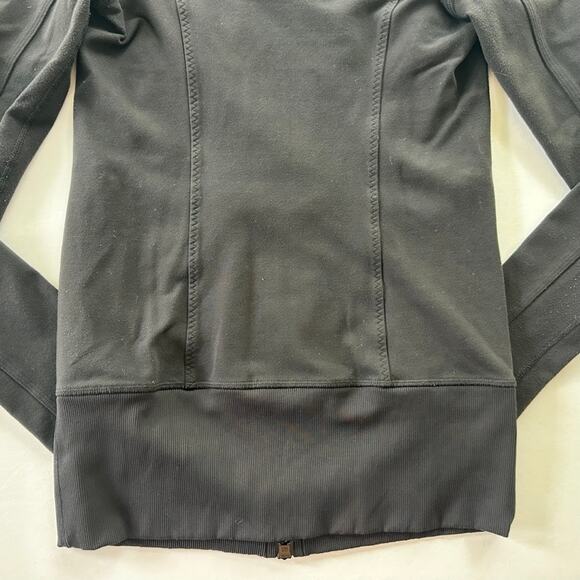 Lululemon Nice Asana Jacket Black Size 4 Long Full Zip Luon Travel Layer Outdoor - Picture 10 of 11